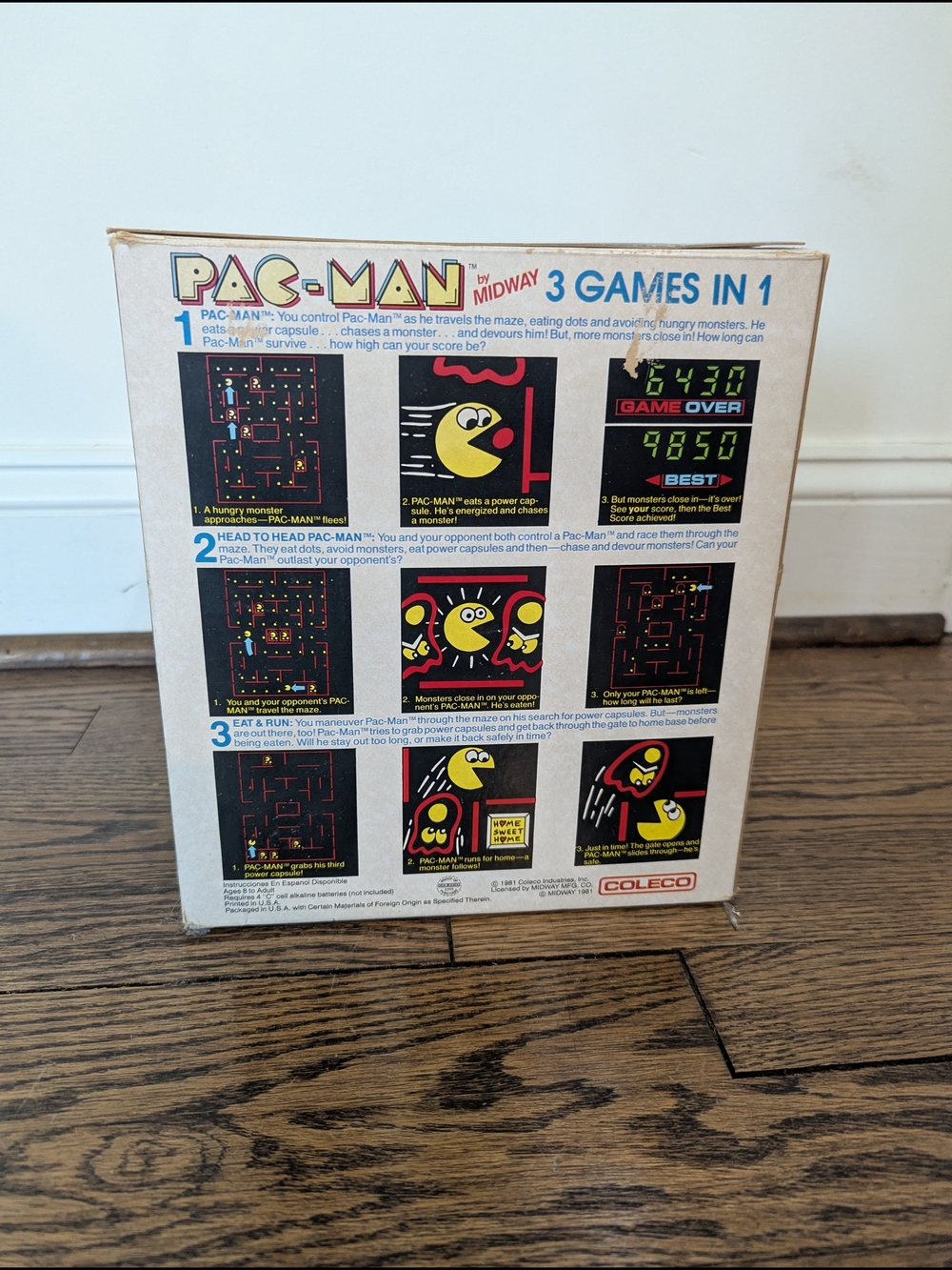 WORKING Vintage 1981 Coleco Pac-Man tabletop mini arcade game by Midway - Picture 4 of 11